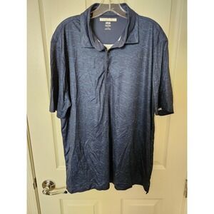 Greg Norman ML75 PlayDry Blue Golf Short Sleeve Shirt, Size LG